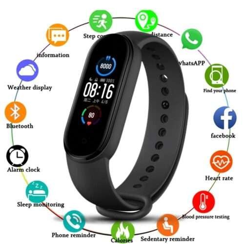 M5 Band Sport Wristband Blood Pressure Monitor Heart Rate