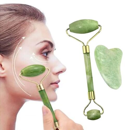 Jade Roller & Gua Sha Set For Facial 3