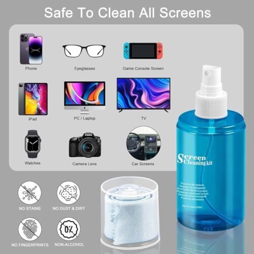 Screen Cleaning Kit 2 in 1 for LED and LCD TV, Computer Monitor, Laptop, Mobile and Tab Screen