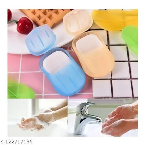 100pcs Portable Mini Paper Soap Sheets -Pocket-Size Scented Soap for Hands