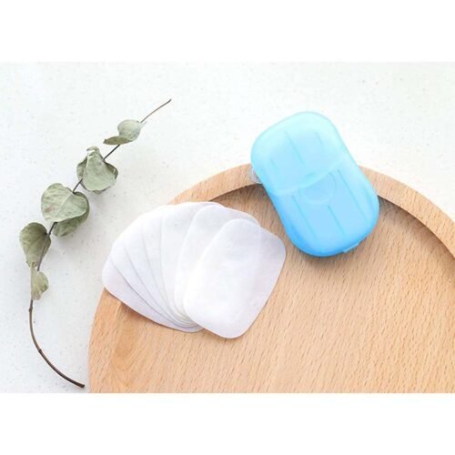 100pcs Portable Mini Paper Soap Sheets -Pocket-Size Scented Soap for Hands