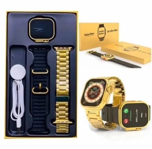 C9 Ultra Max Gold Edition 2.1 inch Smartwatch with Hryfine App – Bold Style, Ultimate Performance