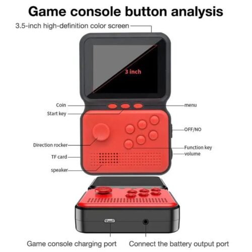 M3 SUP Game Box – 900-in-1 Retro Handheld Console with 3.0'' Color LCD, 16-Bit Classic Games for Game