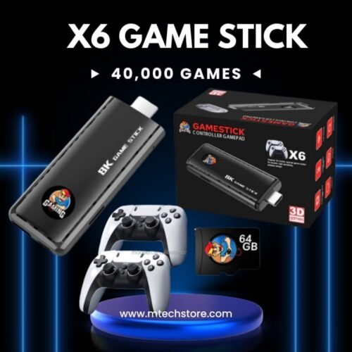 X6 Games Stick 64GB Classic 8K HD TV 40000+ Games with Console