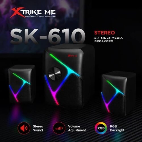 XTRIKE ME SK-610 Subwoofer RGB Stereo Wired Gaming Speakers