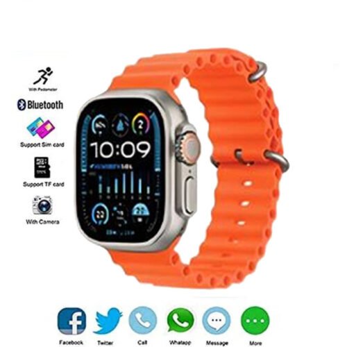 9+1 Z60 Ultra-2 Big Ips Display Smartwatch 49mm 8 Strap, Always-On Display, BT Calling with FitPro App