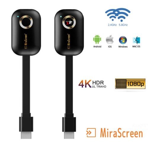 MiraScreen G9 Plus – 2.4G 5G 1080P-4K Wireless HDMI Dongle for Seamless Streaming & Mirroring