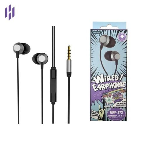 Remax RM-512 Metal Stereo Earphones – Premium Sound & Comfort