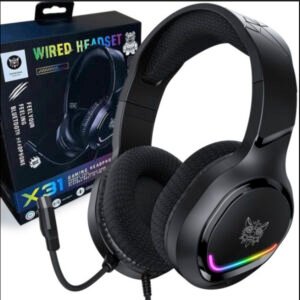 Onikuma X31 RGB Wired Gaming Headset with Noise Cancelling Microphone